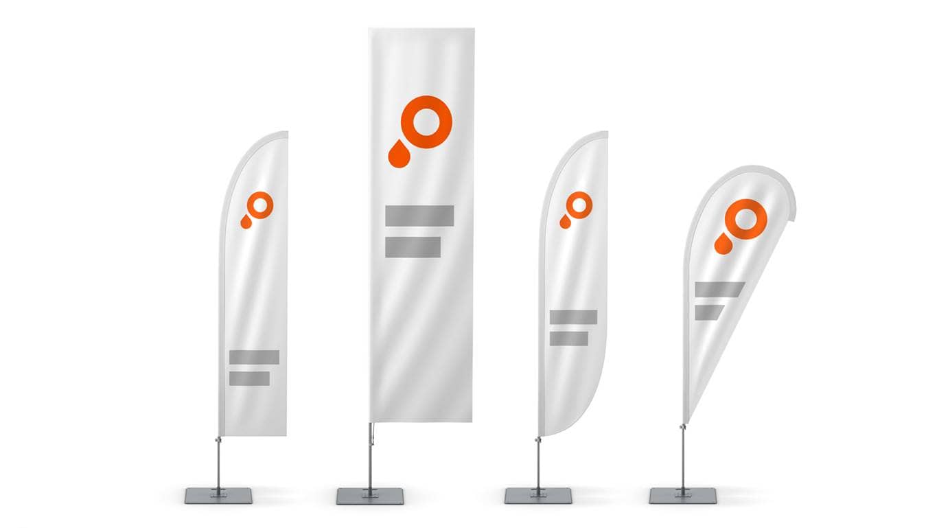 Beach flags group picture