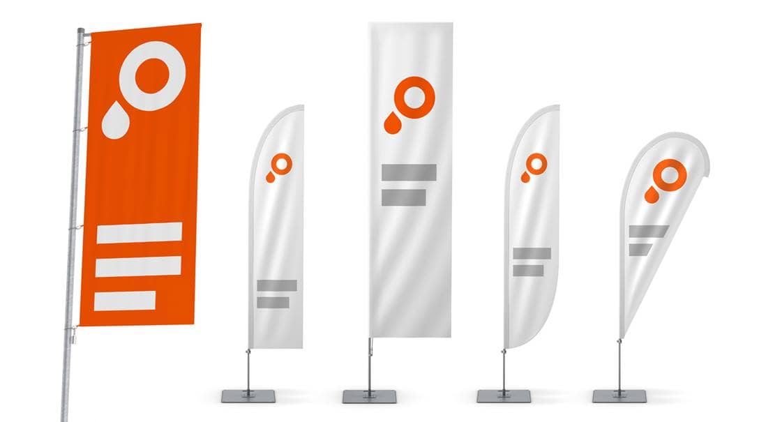 Beach flags group picture