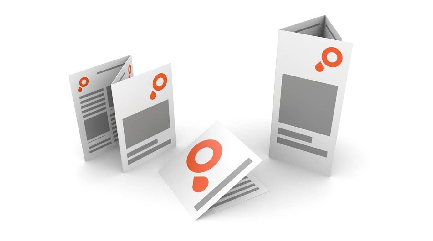 Folded leaflets group picture