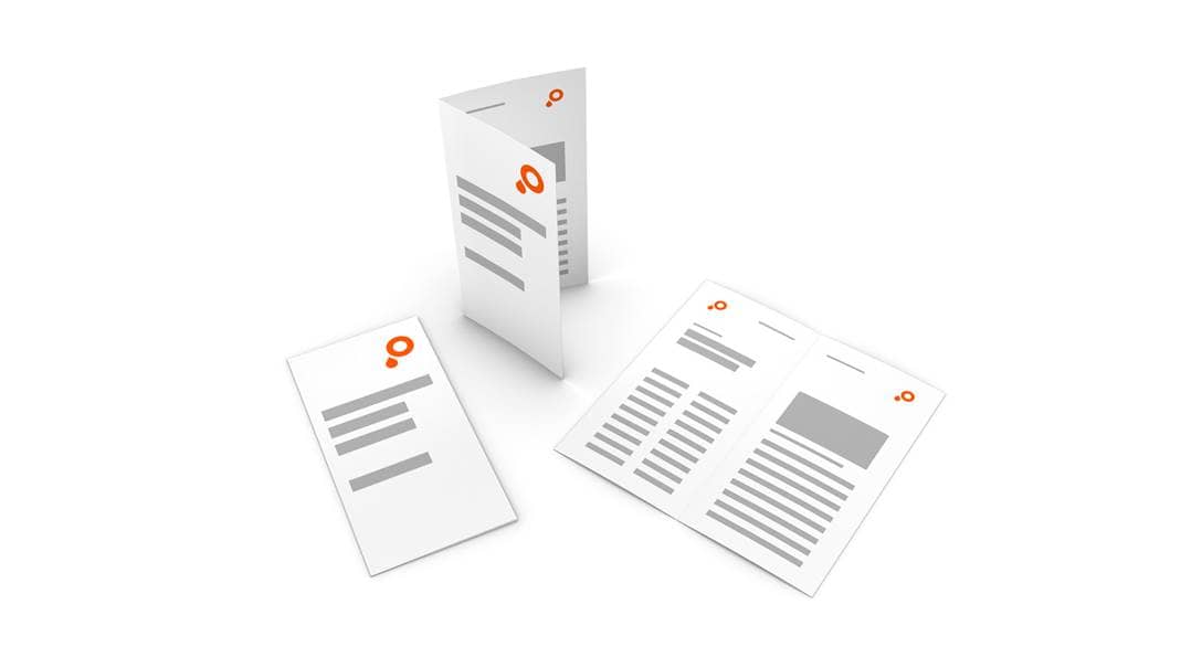 Leaflets   single fold portrait