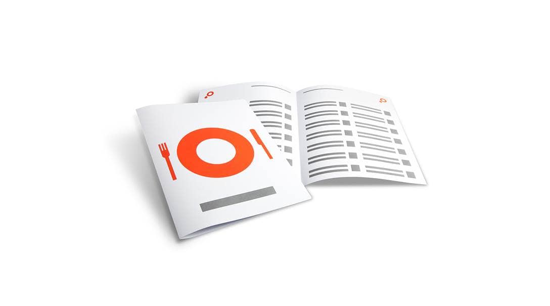 Brochure menus