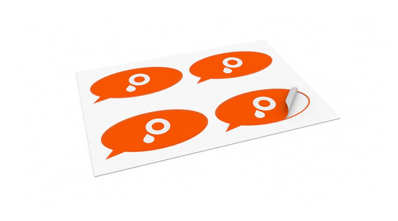 Custom shaped stickers