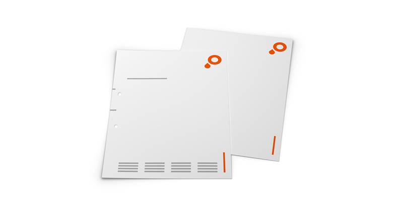 A4 letterheads with hole punching