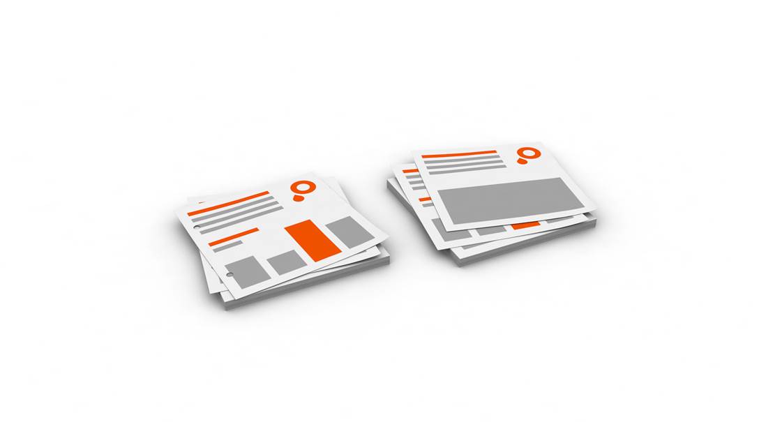 Square loose leaf documents