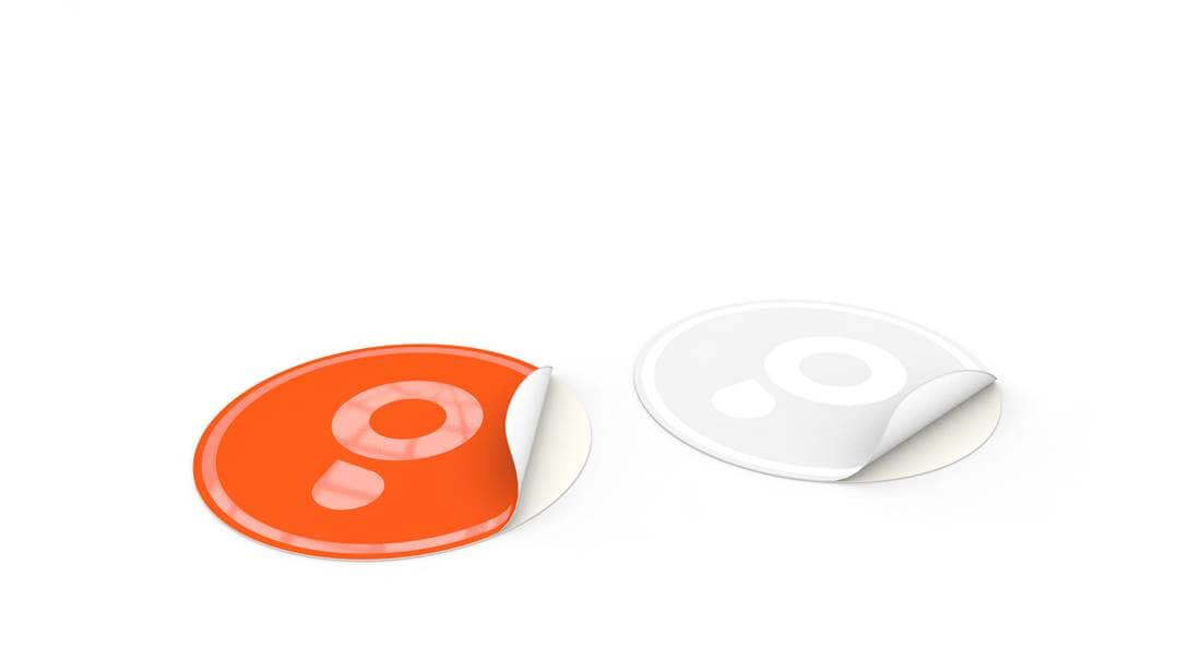 Stickers with spot UV coating