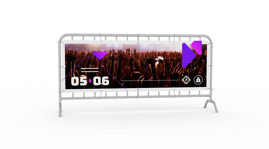 Banners for crowd control barriers