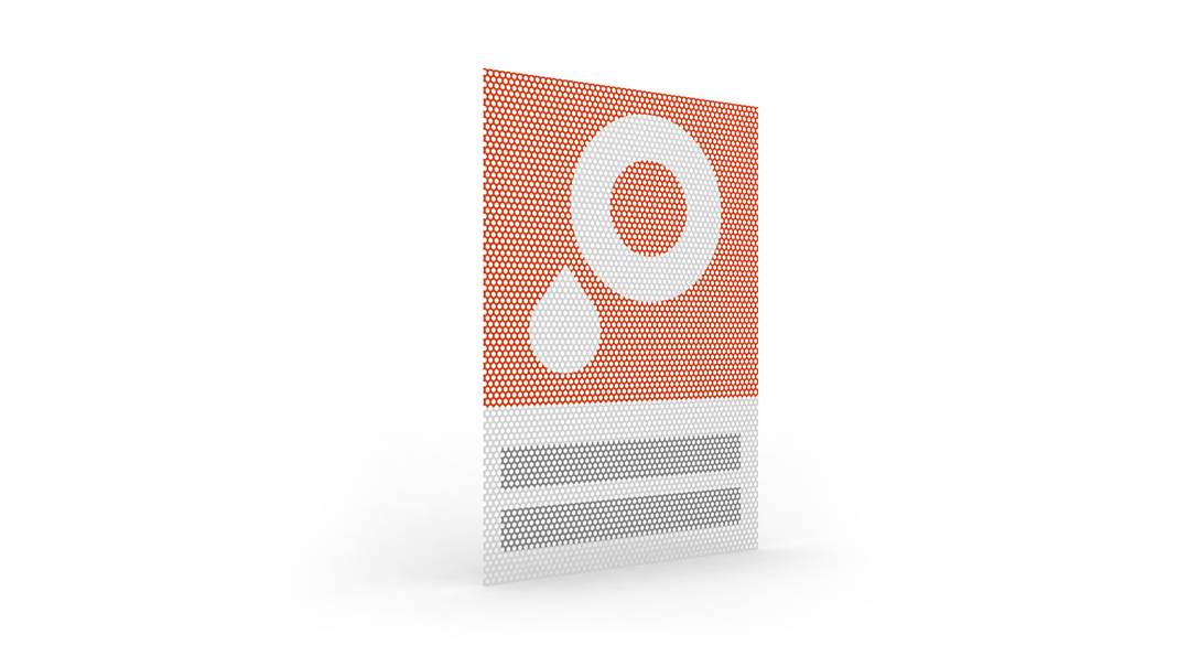 Perforated window decals