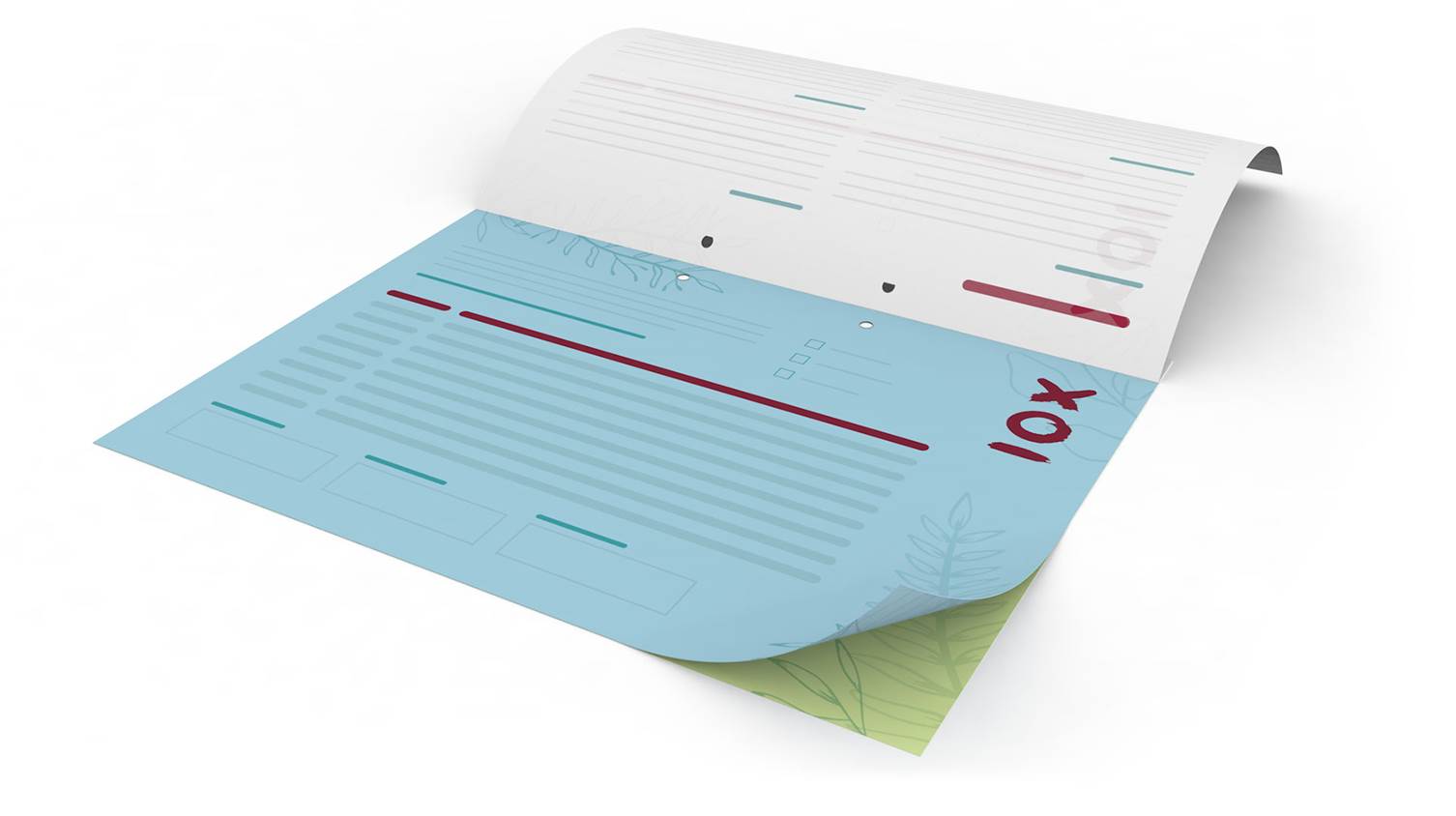 NCR printing back page