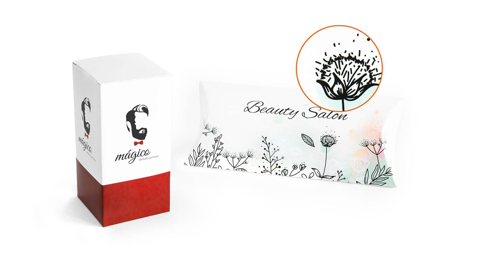 Product image with chromium sulphate cardboard pure white