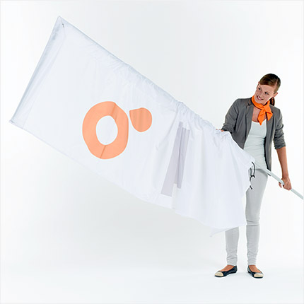 Beach flag matrial and construction